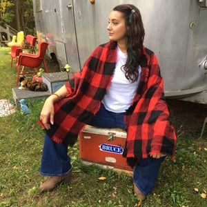 Classic Red and Black Pashmina